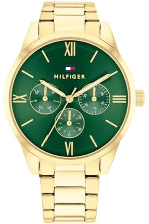 Tommy Hilfiger Montre Analogique Multifunction à Quartz pour Femme avec Bracelet en Acier Inoxydable doré - 1782746