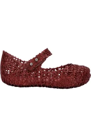 Melissa Mini Cloche Papier BB, Sandales Plates Filles, Rouge, 28/28.5 EU