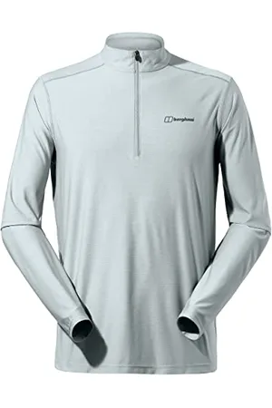 Berghaus Homme 24/7 Long Sleeve Zip Base Layer Top T Shirt, Monument, S EU