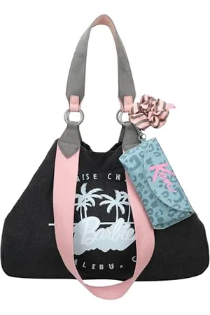 Fritzi aus Preußen Izzy Medium Malibu Barbie Washed Denim , Sac de Courses Femmes, Mittelgroße
