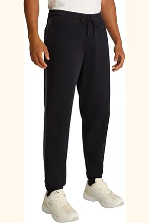 Calvin Klein Pantalon de Jogging Homme Logo Tape avec Cordon de Serrage, Noir (Ck Black), XL