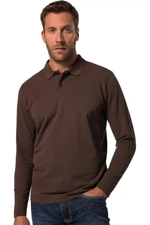 JP 1880 Hommes Grandes Tailles L-8XL Polo Basic à Manches Longues, en Maille piquée – Jusqu