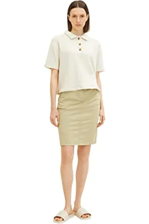TOM TAILOR 1031395 Jupe Basique avec Ceinture Femme , ,46
