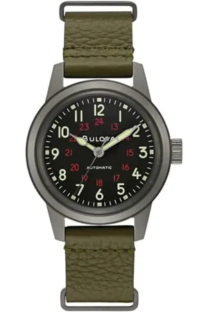 BULOVA Mixte Adulte Analogique Montre avec Bracelet en Cuir 98A255