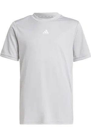adidas Mixte Enfant Train Essentials Logo Regular Fit T-Shirt Junior, Grey Two/White, 7-8 Years