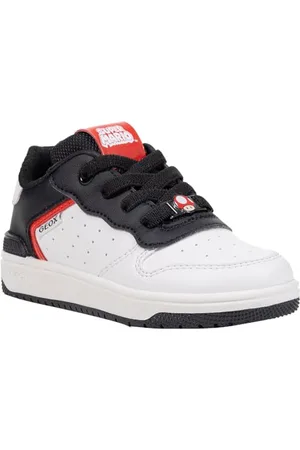 Geox J WASHIBA Boy C Basket, White/Black, 28 EU