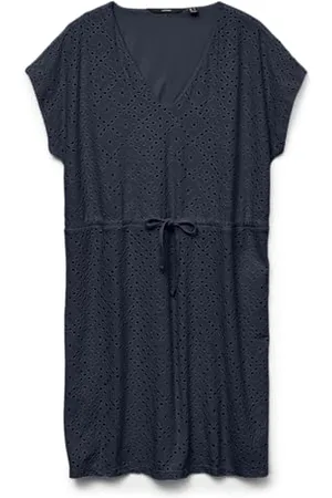 VERO MODA Short Dress Vmtassa SS JRS Noos Robe Courte, Blazer Bleu Marine, M Femmes