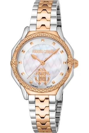 Roberto Cavalli Femmes Analogique Quartz Montre avec Bracelet en Acier Inoxydable RV1L225M0081