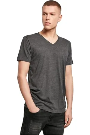 Build Your Brand Light T-Shirt V-Neck Homme, Charcoal, L
