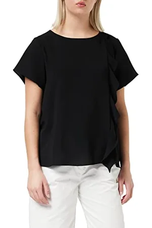 Armani Exchange Durable, transgenre Blouse, Black, S Mixte