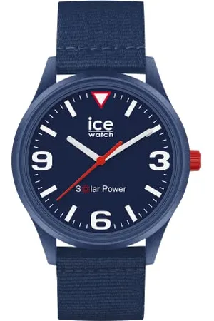 Ice-Watch Ice Solar Power Blue Tide - Montre Bleue pour Homme avec Bracelet en Tide Ocean - 020059 (Medium)