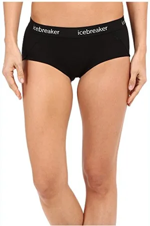 Icebreaker Sprite Culotte Femme - sous-vêtements en Laine Mérinos - Black, XS