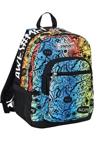7 for all Mankind Sac à dos scolaire Fluo Stamp Sac à dos école Freethink - école primaire - fille, , Taglia unica, Fluo Stamp Sac à dos d