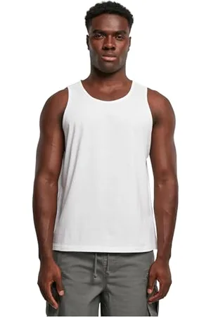 Build Your Brand Basic Tank T-Shirt, White, 3XL Homme