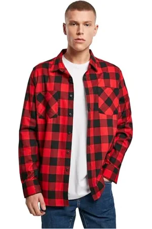 Build Your Brand Checked Flanell Shirt Homme, , s