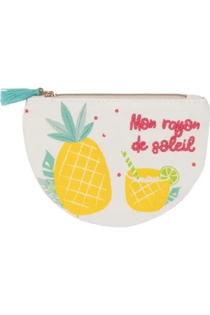 DRAEGER PARIS 1886 Porte-Monnaie Mon Rayon De Soleil - 100% Coton 340g/m² - Accessoire Coloré & Pratique Fermeture Éclair - Cadeau Original Anniversaire & Fête des Mères - Dimensions 12,9x9,5 cm