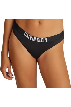 Calvin Klein Bas de Bikini Femme avec Ceinture Emblématique, Noir (Pvh Black), XS