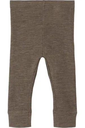 NAME IT Nbmwossa Wool/Silk Rib Longjohn Leggings, , 2 Mois Bébé garçon
