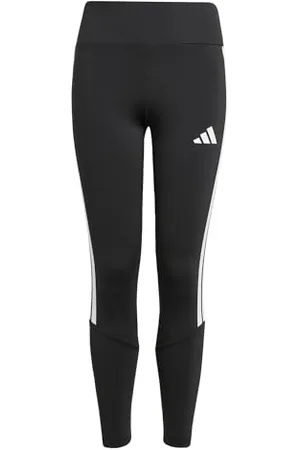 adidas Fille Train Essentials 3-Stripes Leggings, Black/White, 14-15 Years