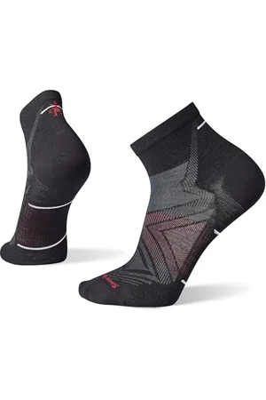 Smartwool Run Zero Cushion Ankle Socks Unisex-Adult, Black, L