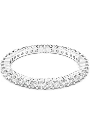 Swarovski Bague Matrix Vittore, Taille ronde, Blanc, Finition argentée