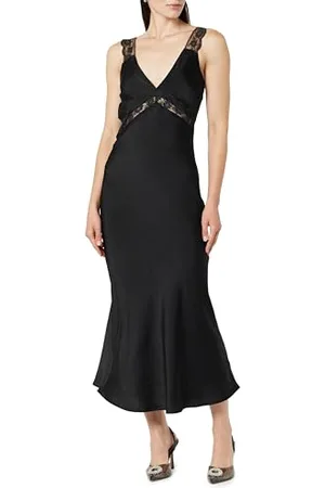 THE DROP Robe Nuisette pour Femme, Bordée de Dentelle, Valentina, , Taille L