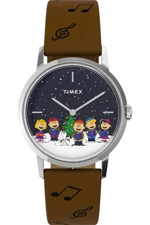 Timex Montre Mécanique Analogique pour Mixte x Peanuts “The Gang Singing Marlin