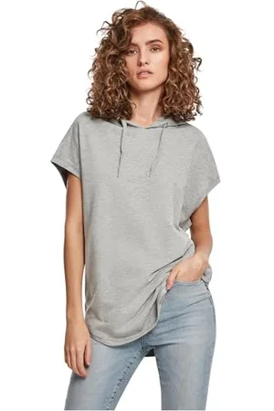 Build Your Brand Sweat à Capuche sans Manches pour Femme - 2 Couleurs Disponibles - Tailles XS à 5XL XS Gris chiné