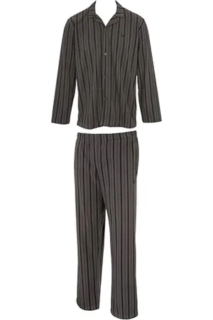 Emporio Armani Printed Brushed Fabric Long Pajamas Ensemble Pyjama, , M pour des Hommes