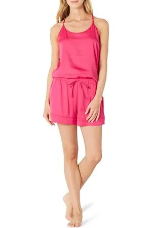 Amazon Ensemble Caraco et Short de Pyjama en Satin Femme, , XS