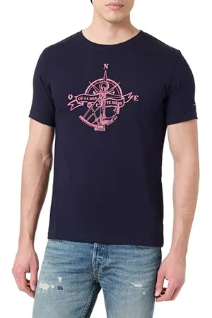 Armor.lux T- Shirt à Manches Courtes imprimé en Coton léger col Rond Homme