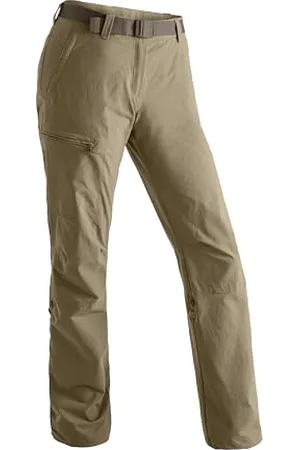 Maier Sports Lulaka, Pantalon de randonnée pour Femme, Pantalon Outdoor déperlant pour Le Trekking et la randonnée, sans PFC, MSTRETCH Pro 4 et Dryprotec, Fonction Rollup, Marron, 44 (W35/L32)