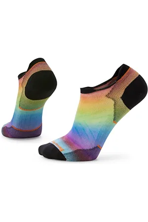 Smartwool Run Zero Cushion Pride Rainbow Print Low Ankle Socks Unisex-Adult, , S