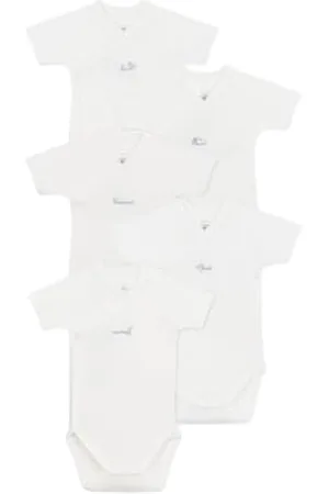 Petit Bateau A0CNP Bodies Naissance Manches Courtes, , 3 Mois (Lot de 5) Mixte bébé