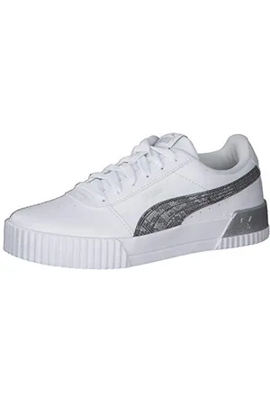 PUMA Baskets Carina Untamed pour Femme, White Silver, 36 EU