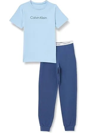 Calvin Klein Knit PJ Set (SS+Cuffed Pant) B70B700514, , 10-12 Garçon