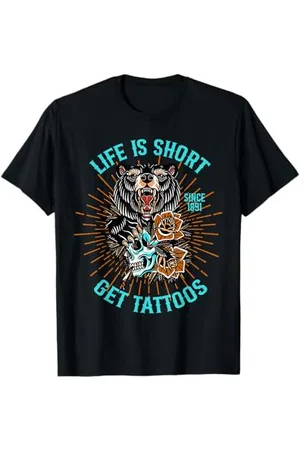 Candis Raechelle Designs Life is Short Get Tattoos, ours T-Shirt