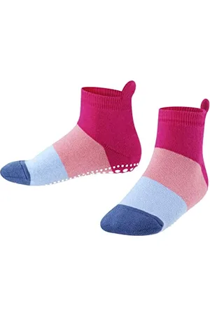 Falke Colour Block K HP coton picots sur la semelle 1 paire, Chaussettes Chaussons Mixte enfant, Rose (Gloss 8550), 19-22