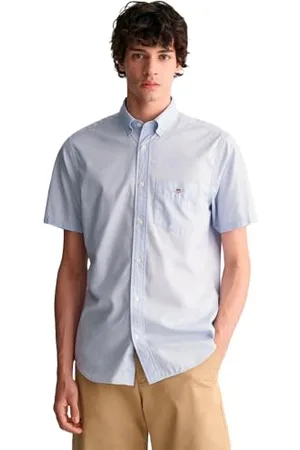 GANT REG Poplin SS Shirt Chemise Manches Courtes en Popeline Regular, , XL Homme