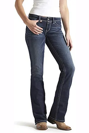 Ariat Jeans Real Whipstit Denim Femmes, Taille Moyenne, 32 S, Rainstorm