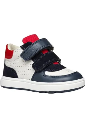 Geox Bébé garçon B BIGLIA Boy A Basket, White/Navy, 18 EU
