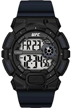 Timex UFC Montre chronographe pour homme avec bracelet en résine noire 50 mm TW5M53500