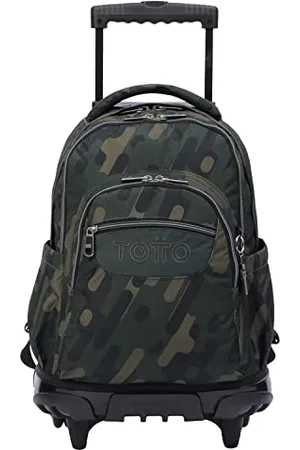 TOTTO Sac à dos scolaire avec roues militaire Renglones de couleur , , L, Décontracté