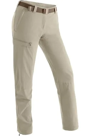 Maier Sports Inara Slim, Pantalon de randonnée pour Femme, Pantalon Outdoor déperlant pour Le Trekking et la randonnée, Coupe ajustée, sans PFC, MSTRETCH Pro 4 et Dryprotec, Marron, 50 (W42/L32)