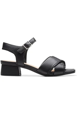 Clarks Femme Serina35 Cross Sandale, Black, 36 EU