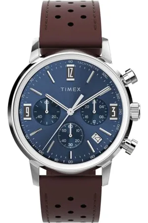 Timex Montre Chronographe pour Hommes avec Un Bracelet en Cuir Marlin