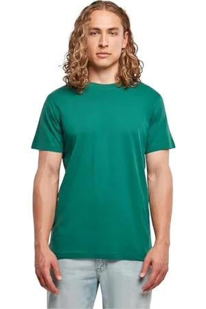 Build Your Brand Basic Round Neck T-Shirt, Green, XS Homme