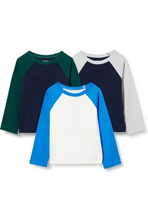 Amazon T-shirts à manches longues en coton Garçon, Lot de 3, , 3 ans