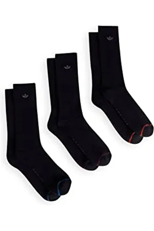 Dockers 3 Pack Ribbed Crews With 1/2 Cushion Black One Size
