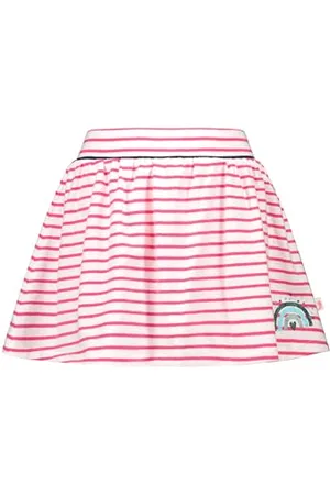 Salt & Pepper BY KIDS PARK Mädchen Gestreifter Skort mit Regenbogen Glitzerprint Jupe, , 122 Fille